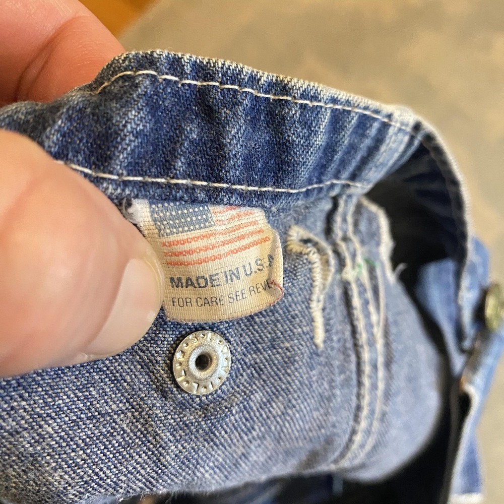 Big Smith Overalls Mens 40x32 Blue Denim Bib Made In USA Workwear Carpenter - Picture 11 of 13